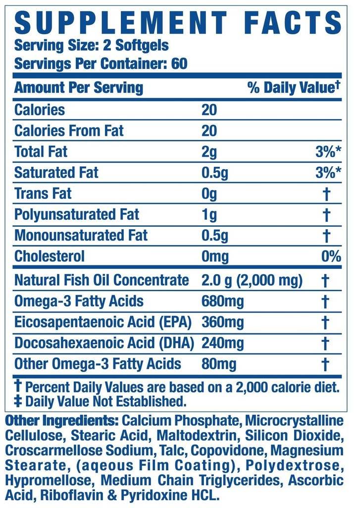 Omega 3 riblje ulje 120 gel kapsule