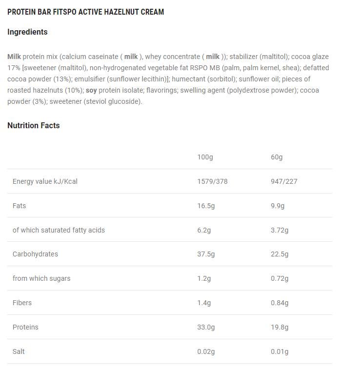 Fit Spo Active Bar - 60 grama