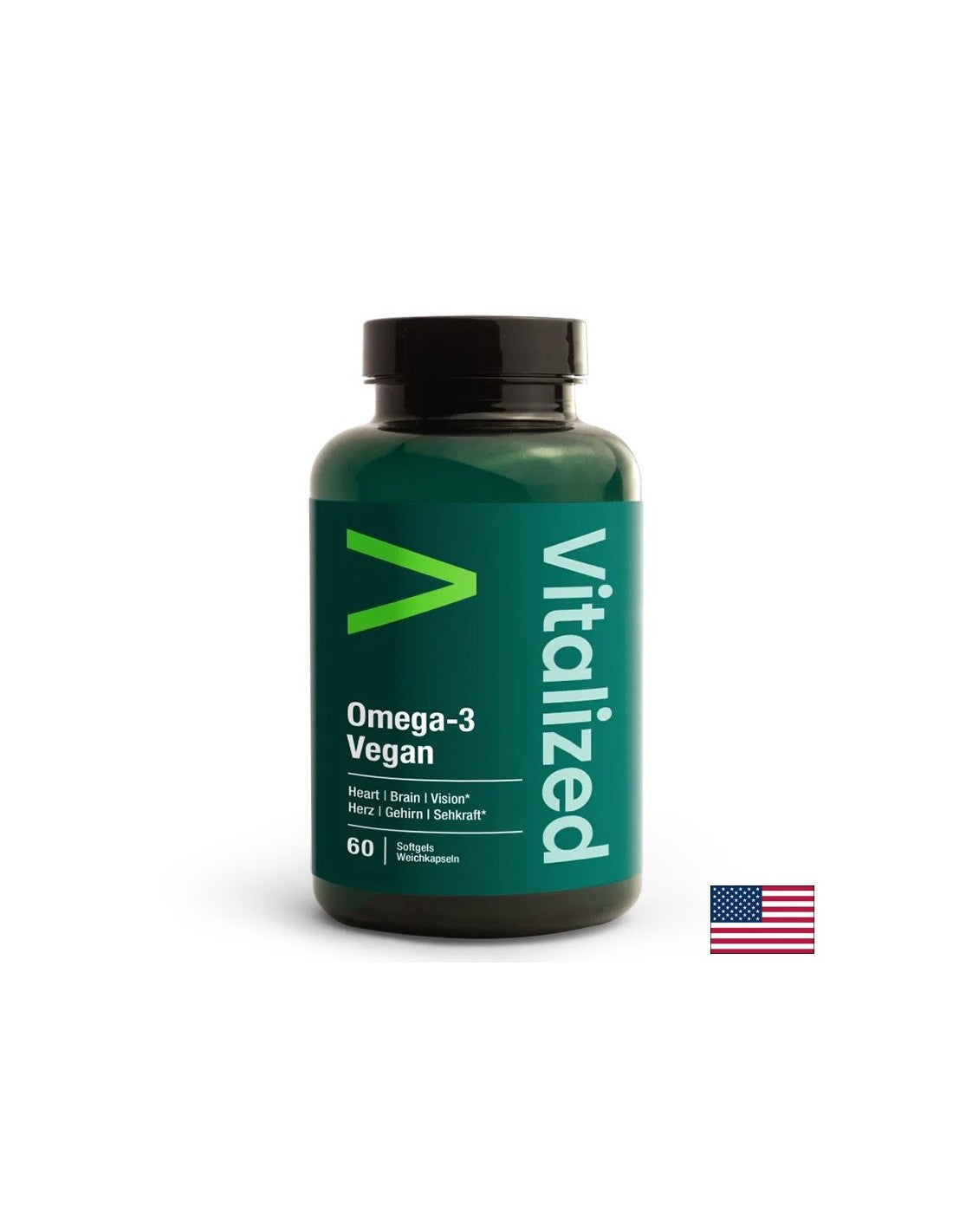 Funkcija srca i mozga - omega -3 iz algi - veganski, 60 kapsula