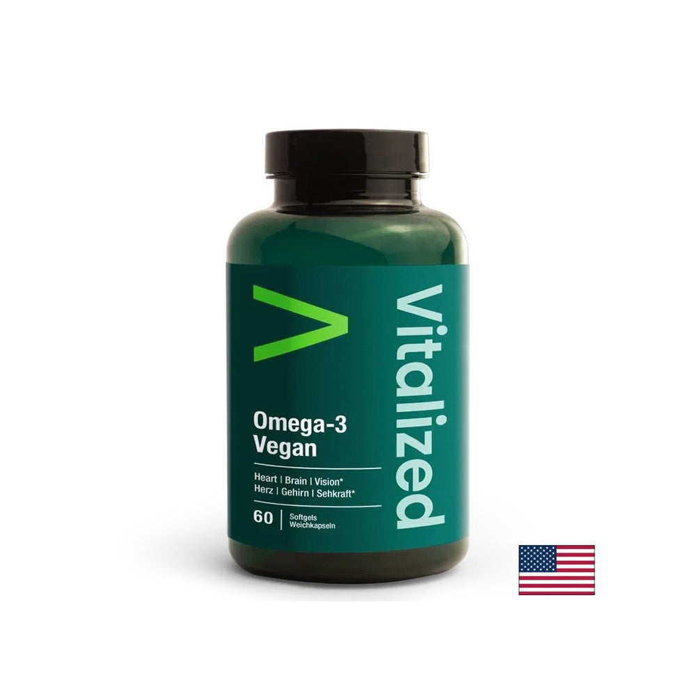 Funkcija srca i mozga - omega -3 iz algi - veganski, 60 kapsula