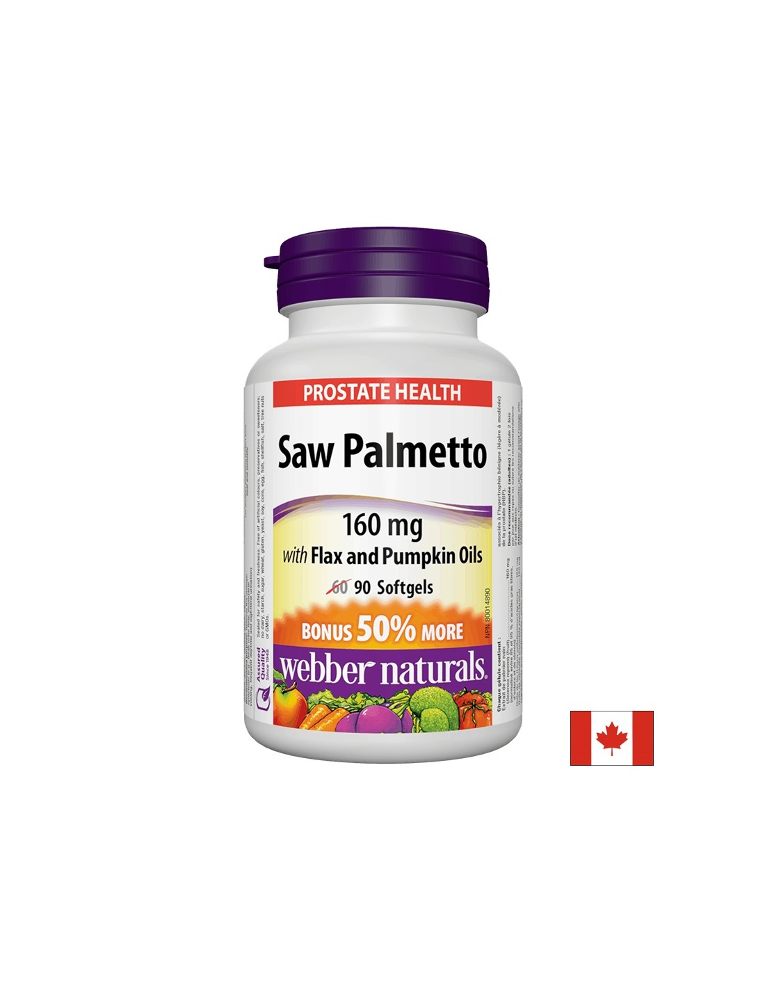 Pila palmetto s lanenim i bundevim uljima, 90 softgel kapsula