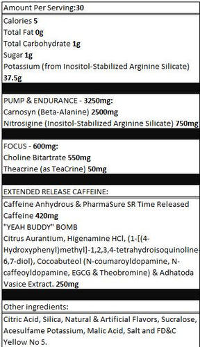 YEAH BUDDY 240 grams - Nutra Best Europe