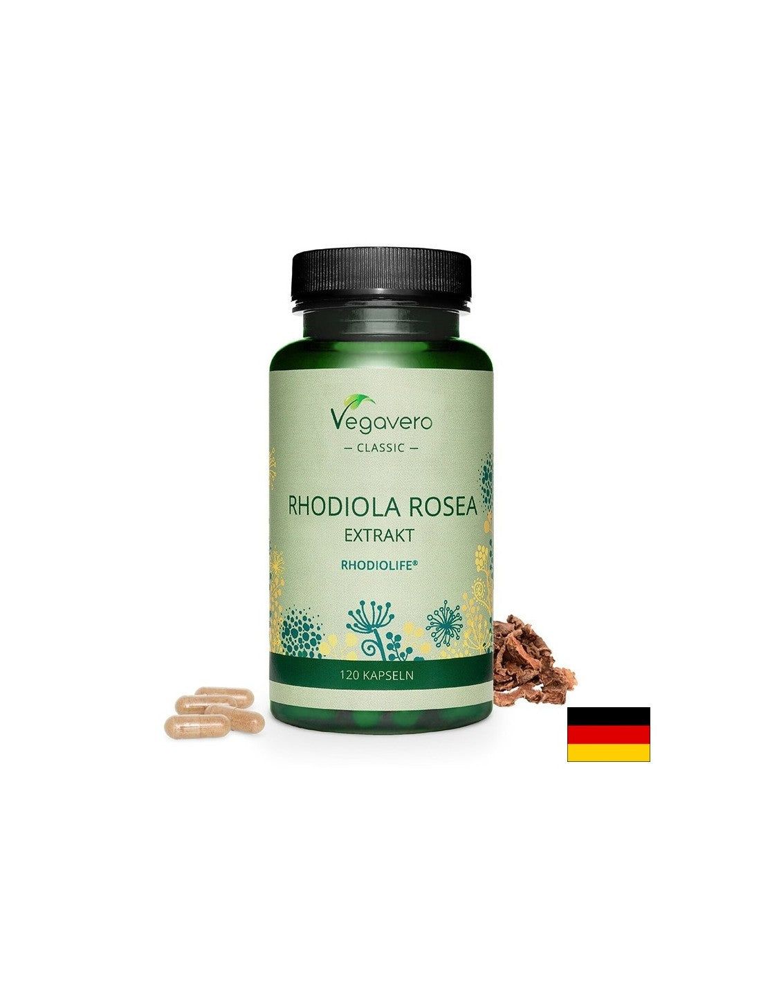 Stres i dobro raspoloženje - Zlatni korijen (Rhodiola), 120 kapsula <tc>Vegavero</tc>