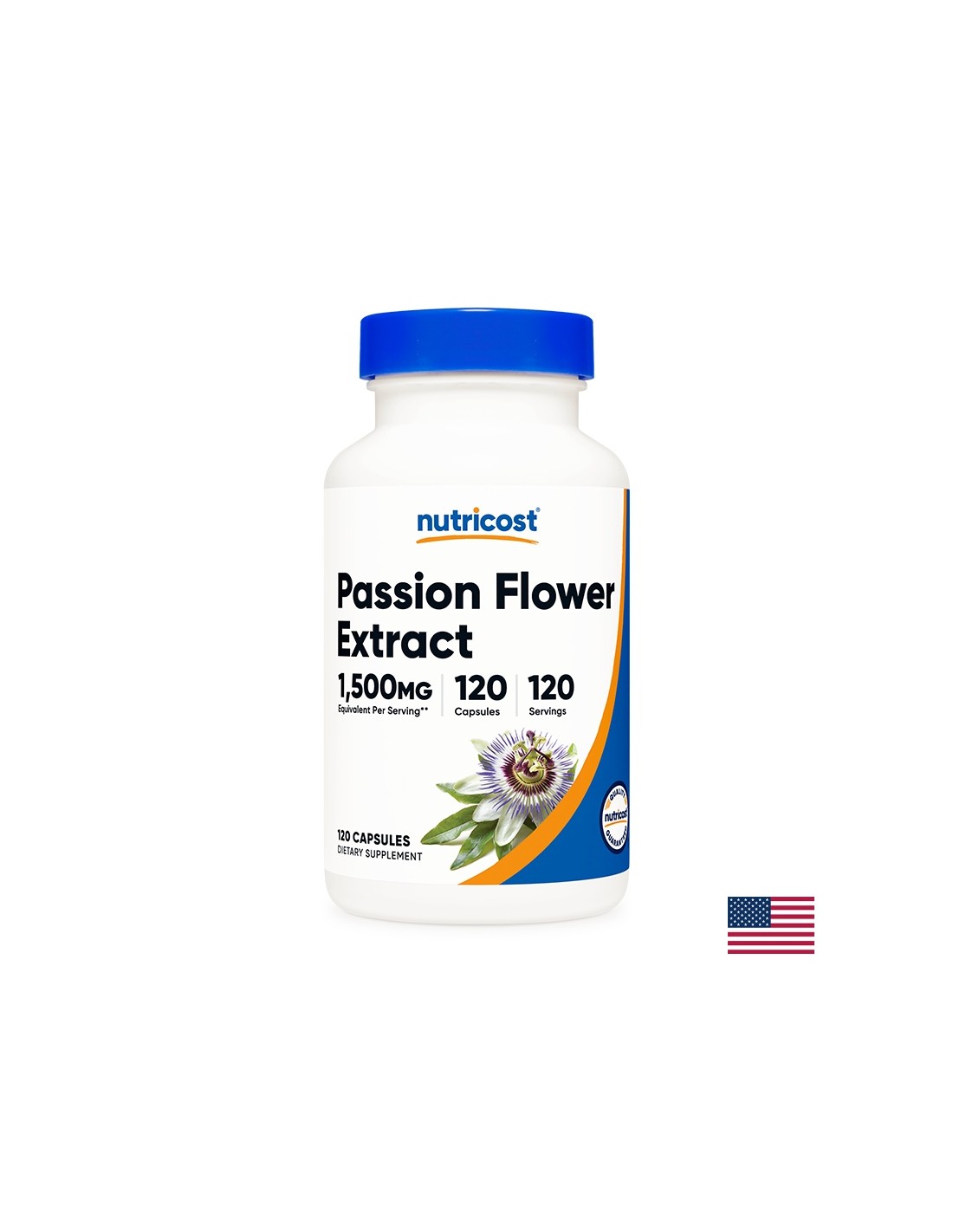 Stres i napetost - Passiflora (ekstrakt cvijeta strasti), 375 mg x 120 kapsula <tc>Nutricost</tc>