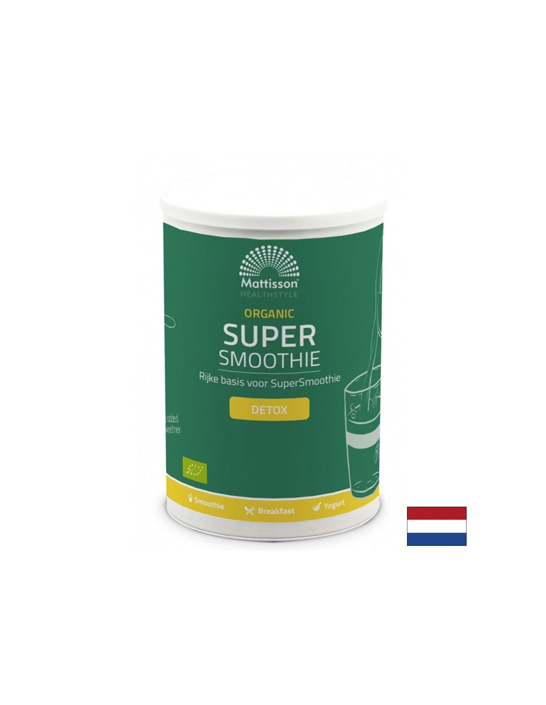Super Smoothie (organski) - Detoksikacija - s algama, ječmom trave, vitaminima, mineralima i vlaknima, 500 g, prah