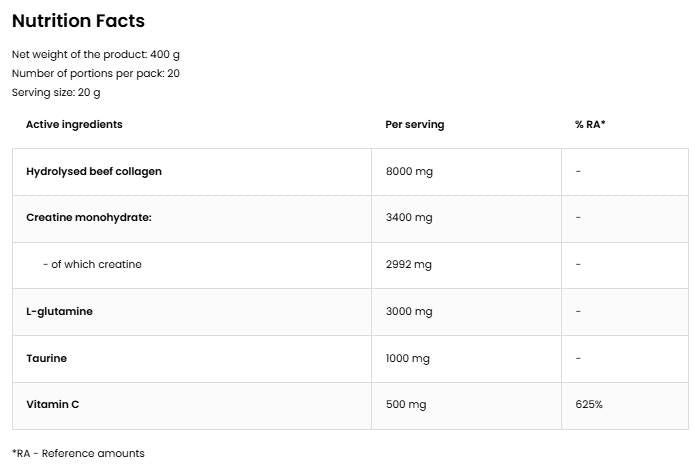 CGT + kolagen + vitamin C - 400 grama