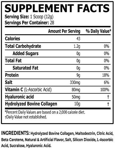 Kolagen | s hijaluronskom kiselinom i vitaminom C - 336 grama