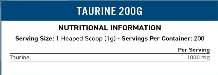 Taurinski prah 1000 mg - 200 grama