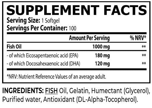 Omega 3 1000 mg - 100 gel kapsula