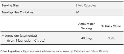 Magnezij citrat 400 mg - 60 kapsula