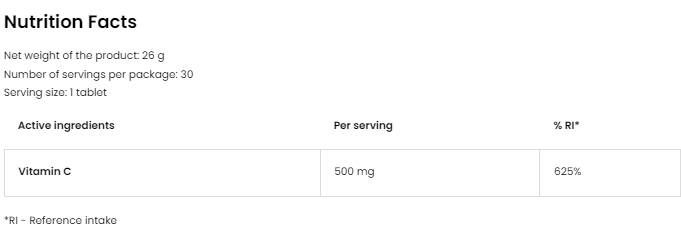 Vitamin C 500 mg - 30 tableta