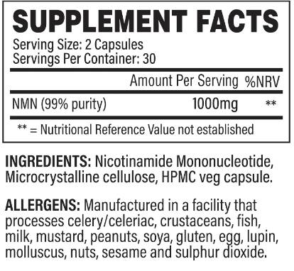NMN | Nikotinamid mononukleotid 1000 mg 60 kapsula