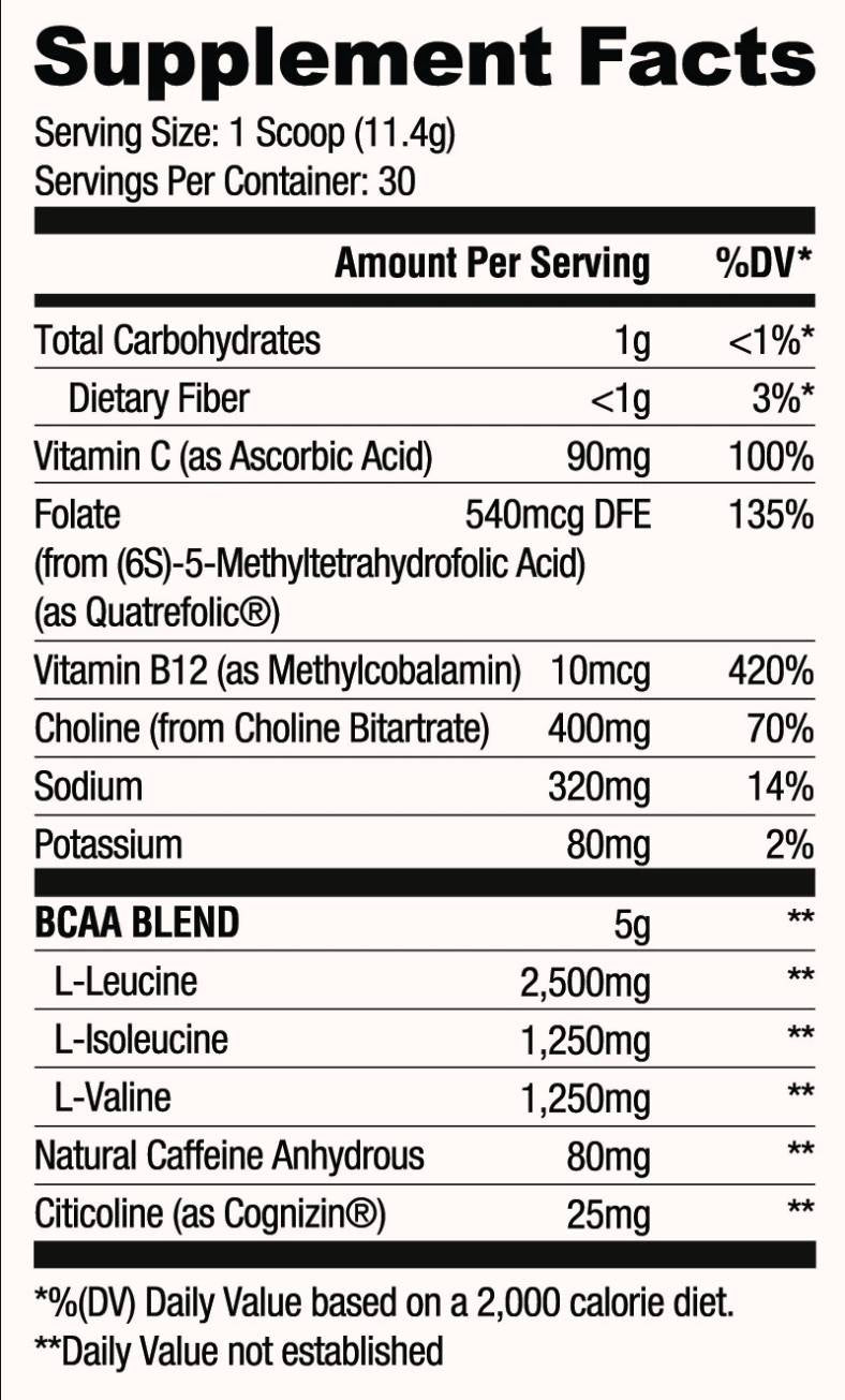 BCAA fokus | s kofeinom i holinom 333 grama
