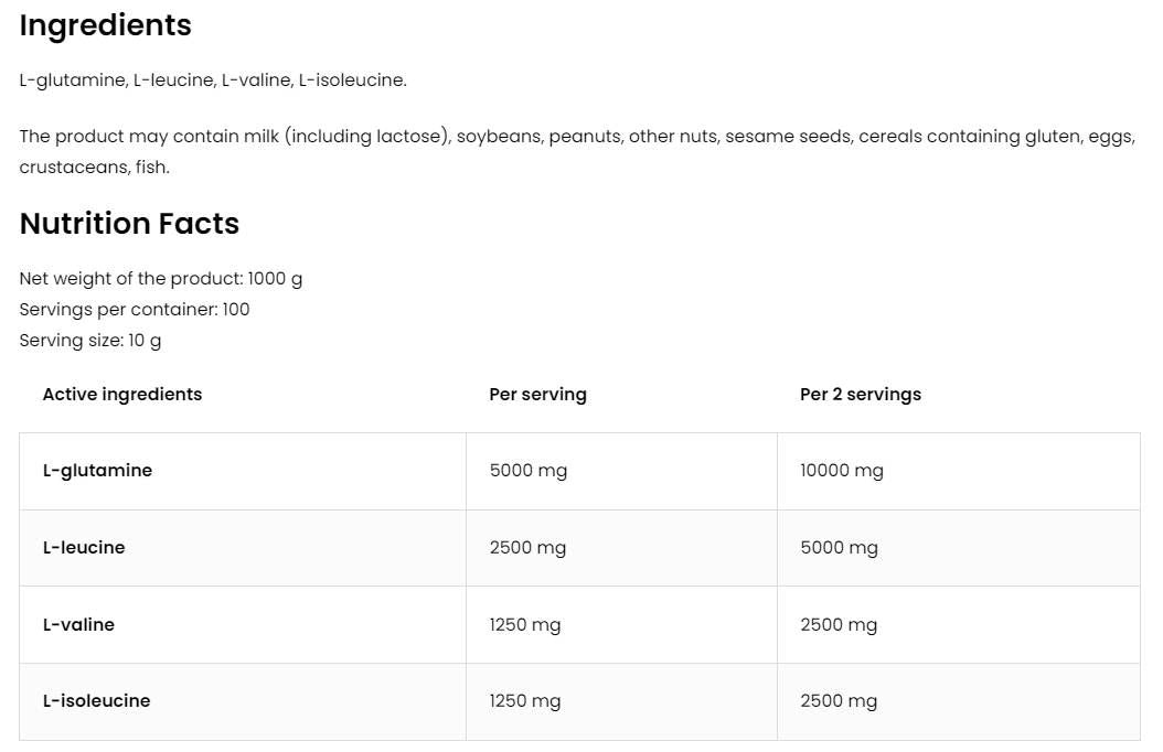 BCAA + glutaminski prah - 200 grama