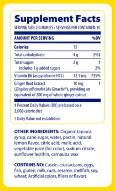 Ginger i vitamin B6 gumice - 60 guma