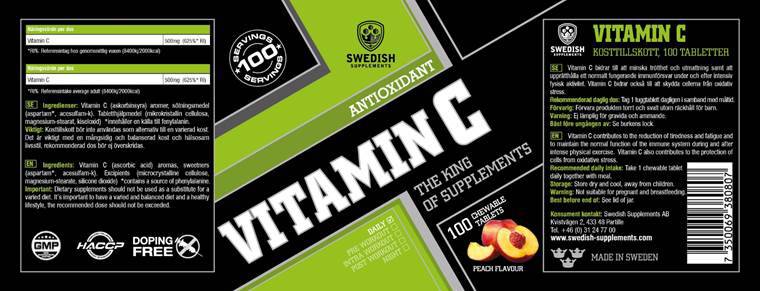 Vitamin C 500 mg - 100 tableta za žvakanje