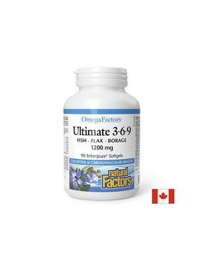 To support immunity, vision and brain function - Ultimate Omega 3-6-9, 1200 mg x 90 softgel capsules - Nutra Best Europe