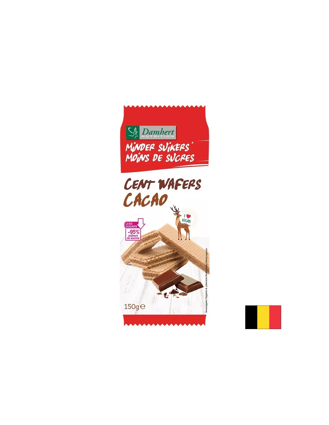 Vafli s kakaom kremom (bez šećera), 150 g