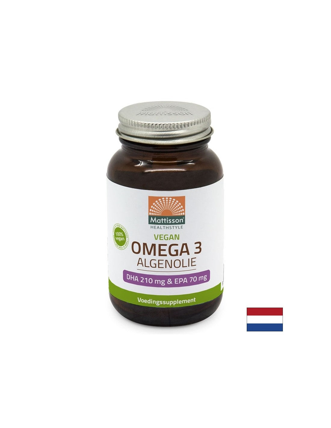 Veganski omega-3 iz algi, DHA 210 mg/ EPA 70 mg x 60 kapsula