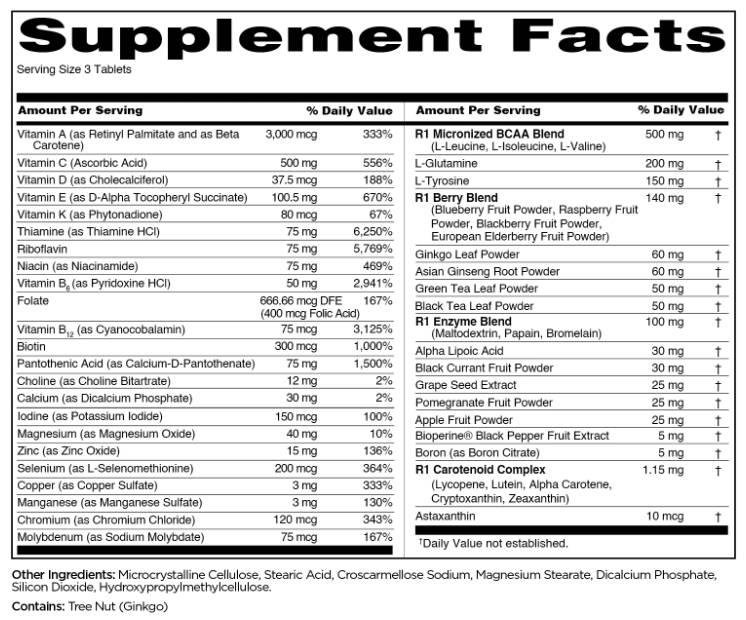 Muški multivitamin za muški vlak | 50+ sastojaka - 90 tableta