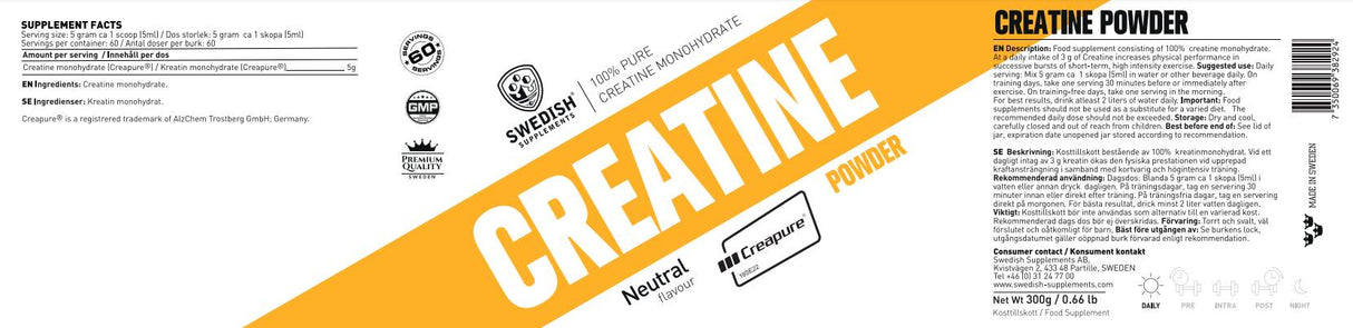 Creatin Crepure® prah - 300 grama