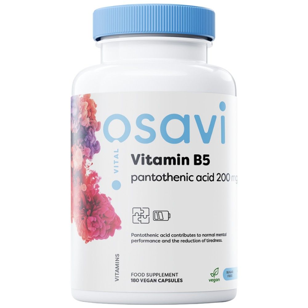 Vitamin B5 | Pantotenska kiselina 200 mg - 180 kapsula