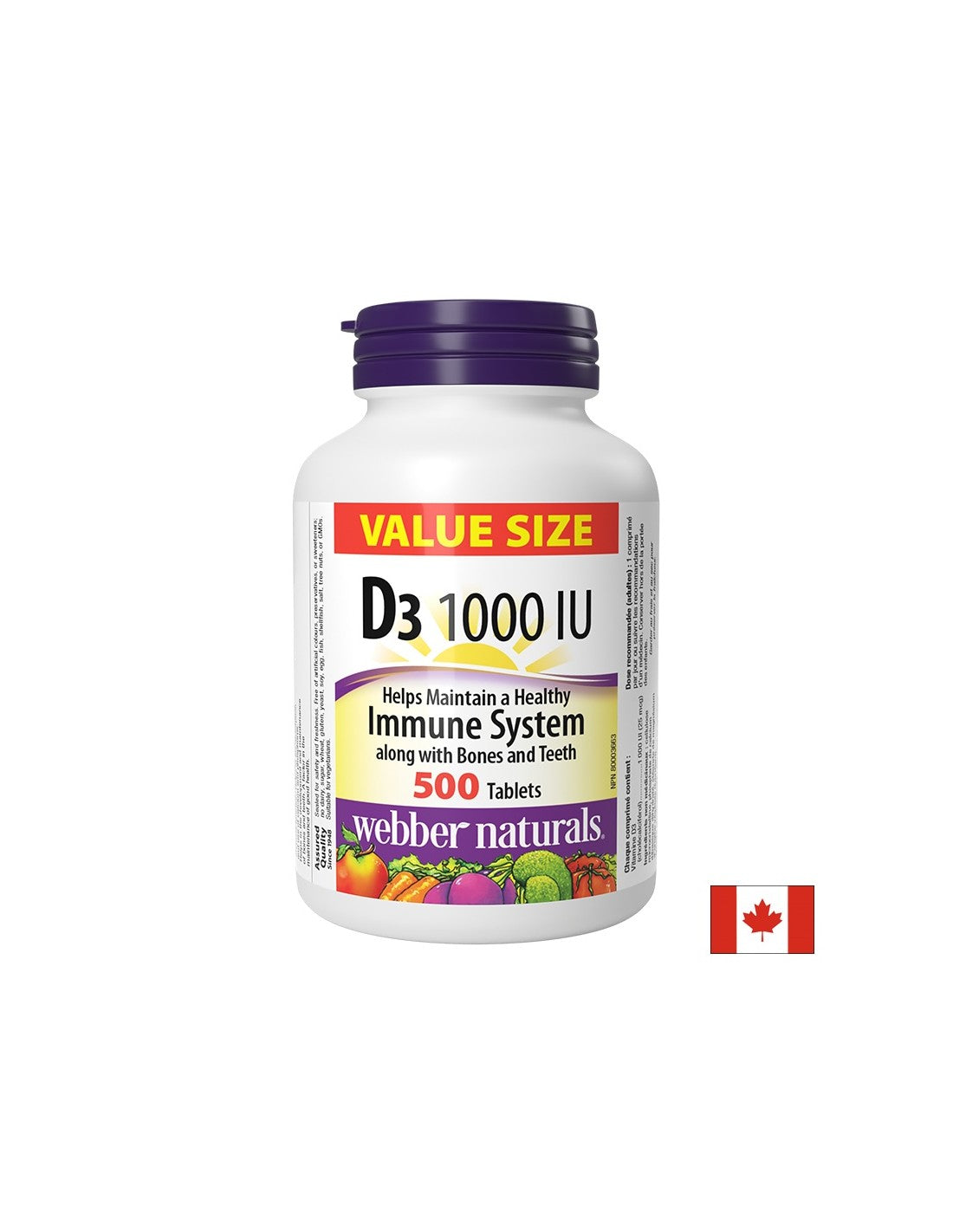 Zdrave kosti i jak imunitet - vitamin D3 1000 IU, 500 tableta