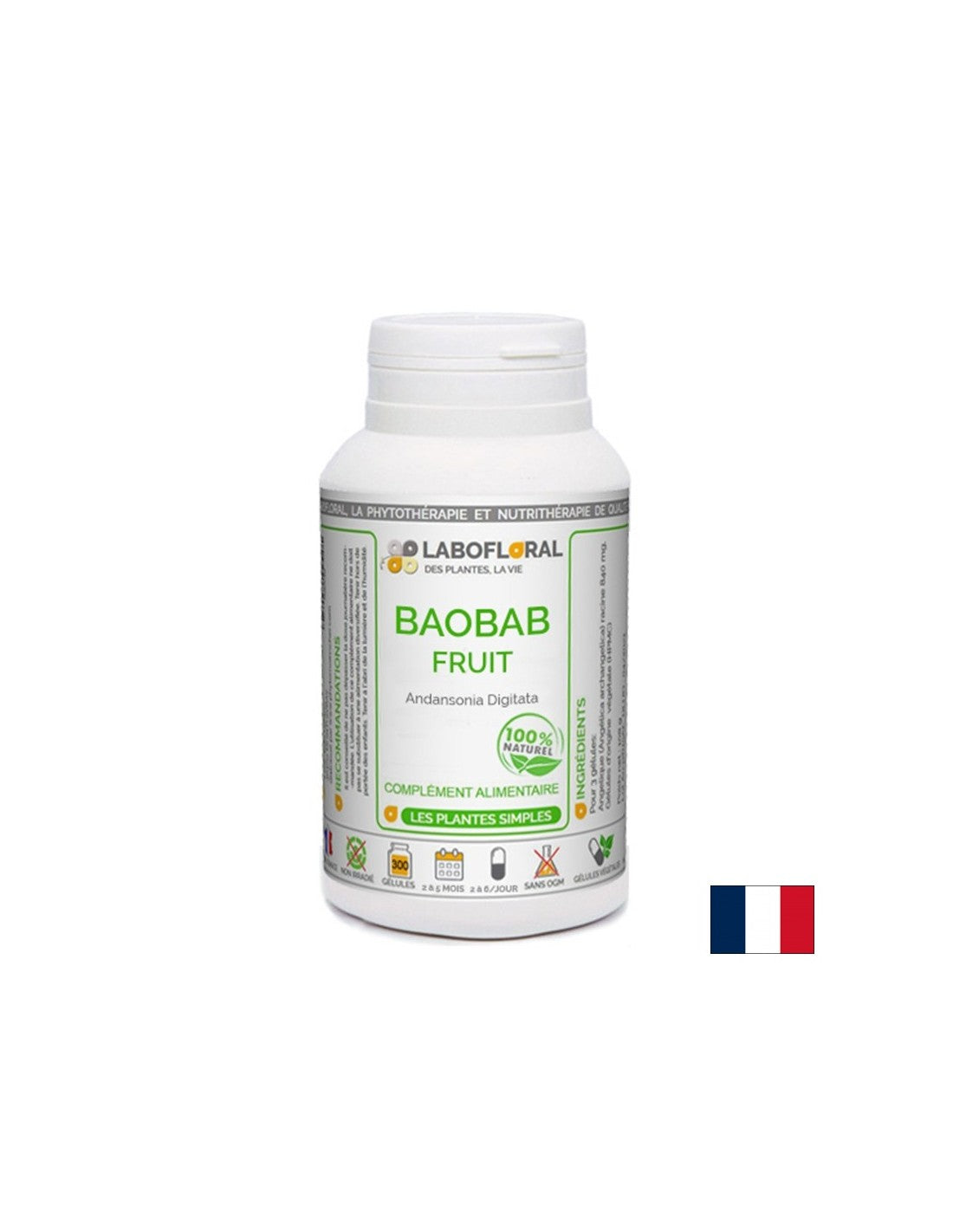 Zdravi gubitak težine i gastrointestinalno zdravlje - Baobab (voćna pulpa), 50 kapsula
